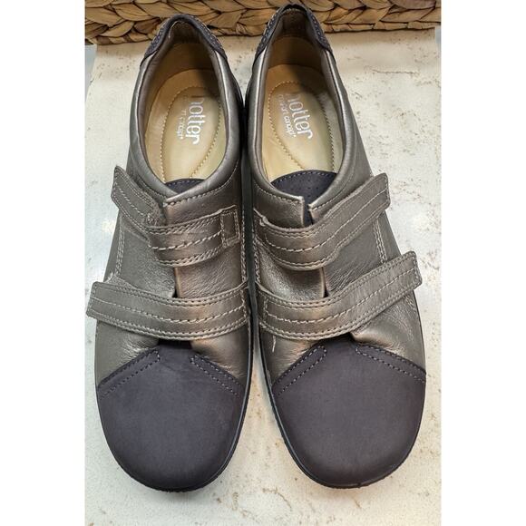 Hotter Comfort Concept Leap Shoes Size 10 Brown Metallic Adjustable Straps - Picture 1 of 10